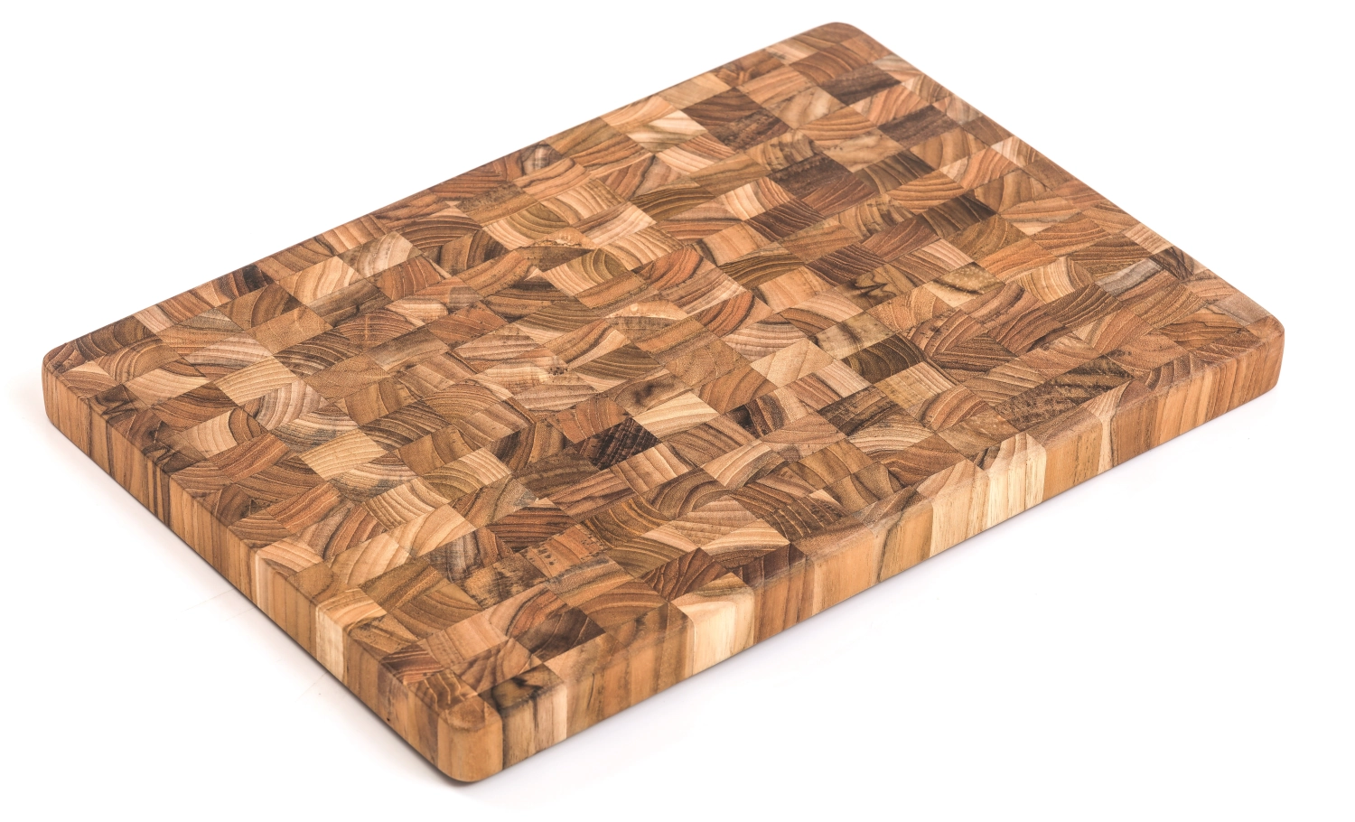 Bild von Teak Haus - Scandi Servierbrett Stirnholz mit Saftrille 36 x 26 x 2.5 cm
