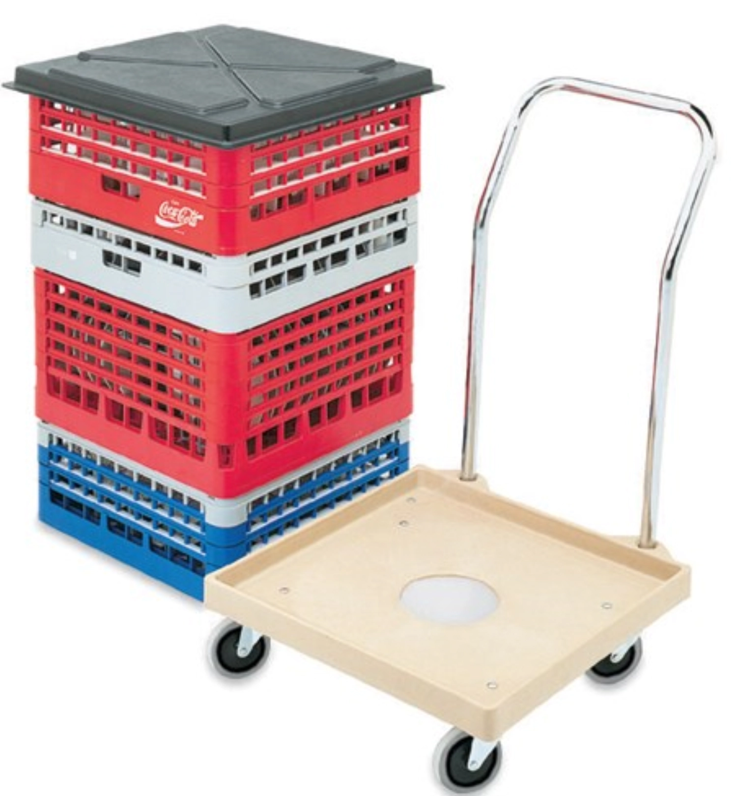 Immagine di Vollrath - Carrello portapiatti in plastica senza manico