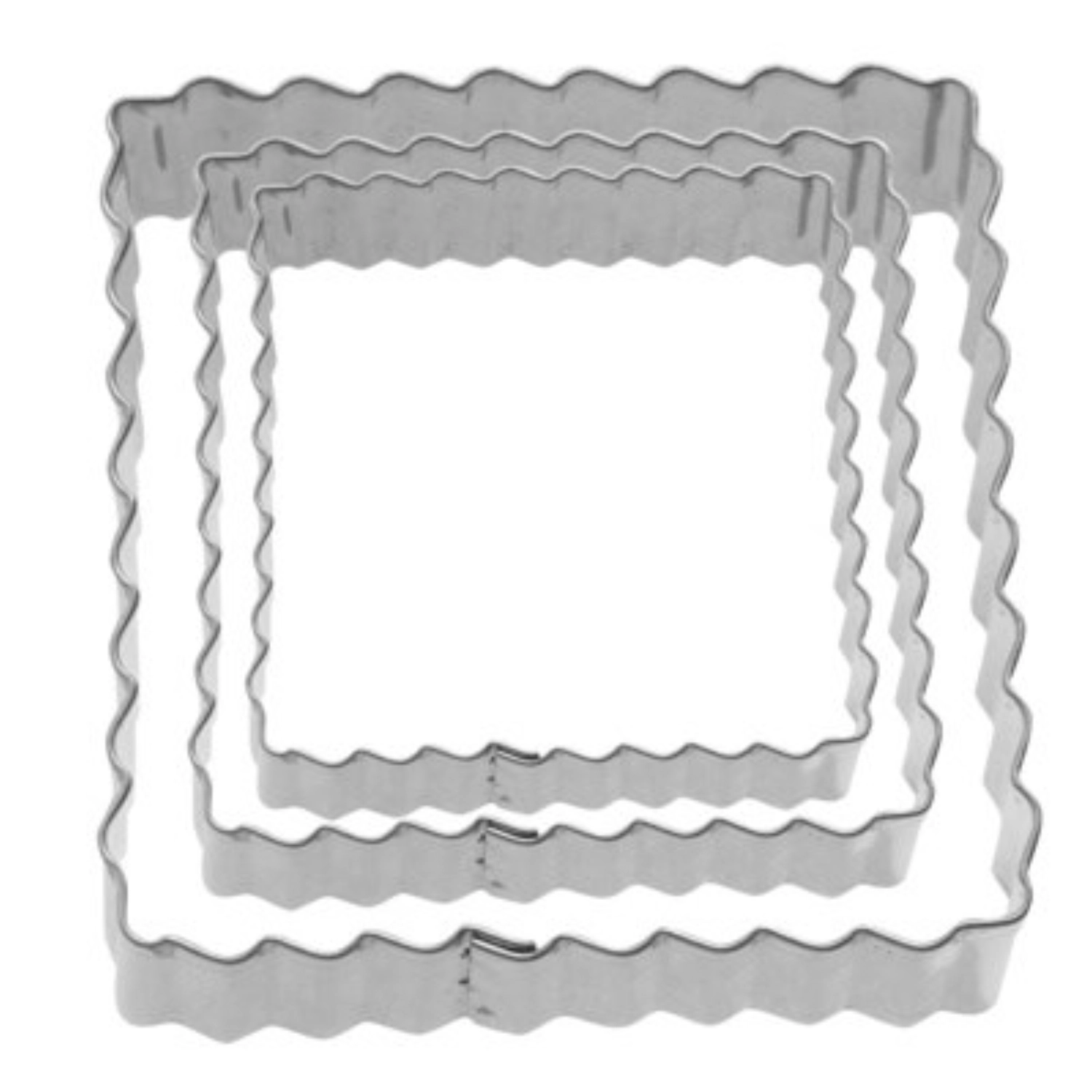 Immagine di Westmark - 3 pz. Formine per biscotti quadrate ondulate per terrazze 4 5 6 cm