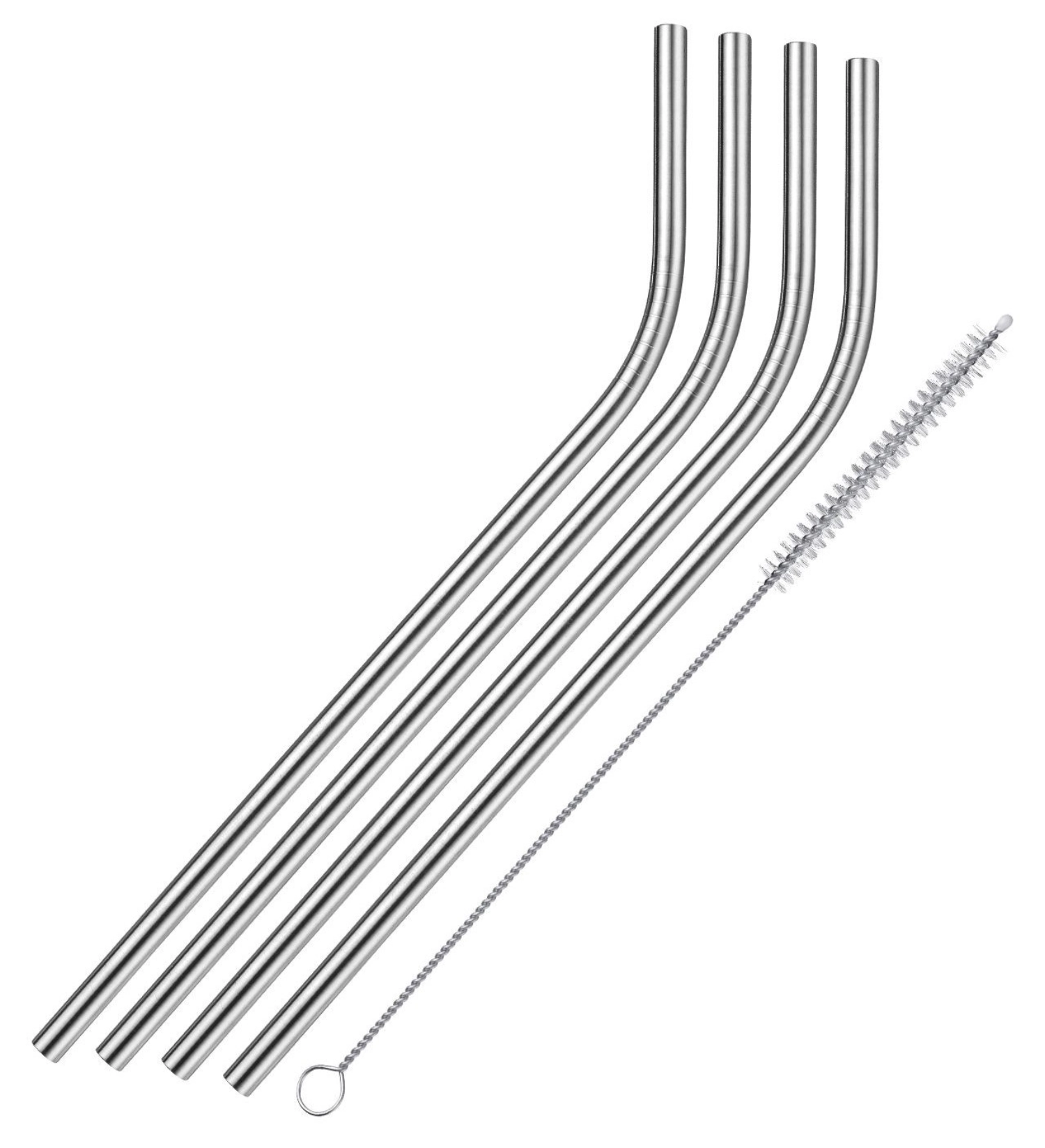 Bild von Westmark - 4 Trinkhalme Edel. Knick geb. u. Reinigungsb. D6 x 215 mm