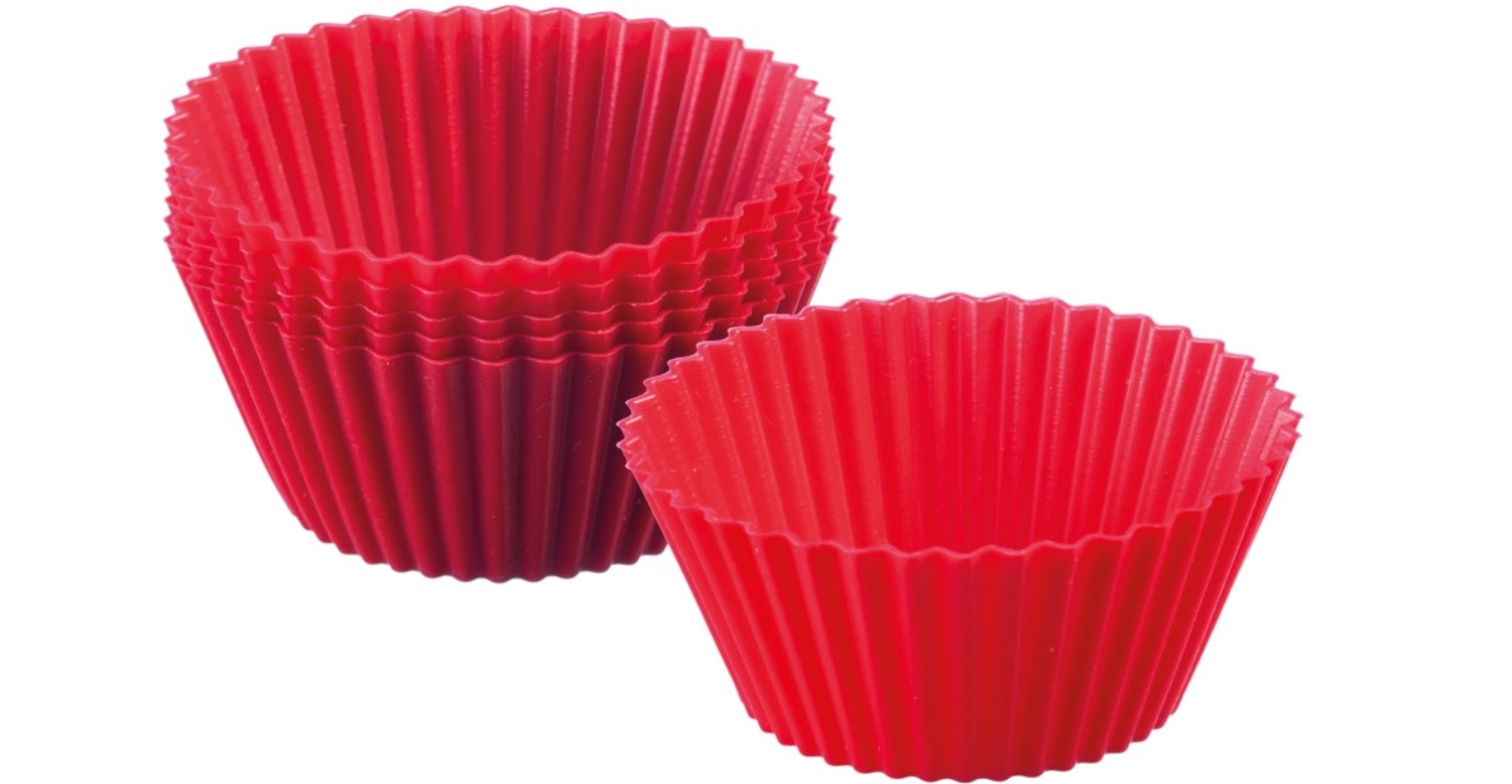Picture of Westmark - 6 pcs. silicone muffin molds D 7 cm red
