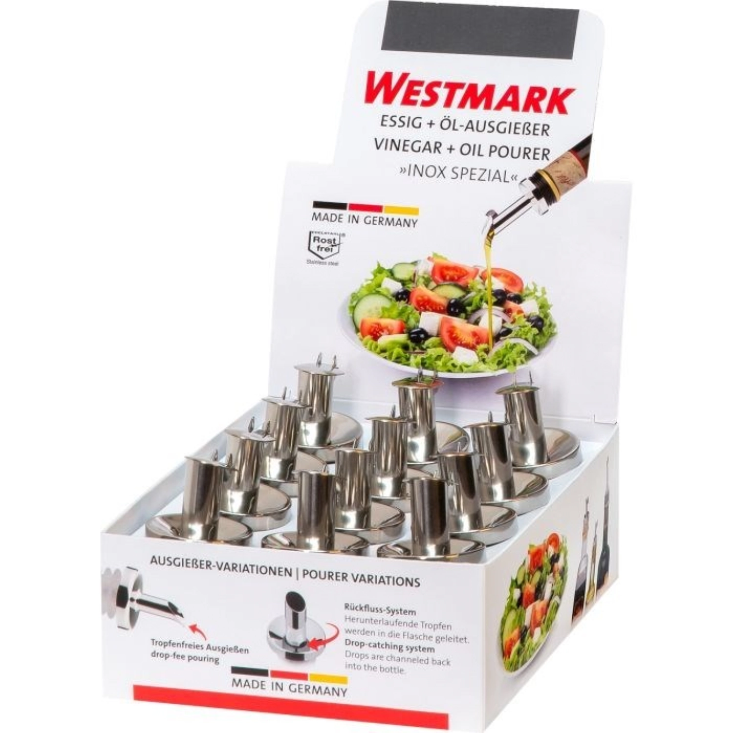 Bild von Westmark - Display 12 Stk. Oel- und Essigausgiesser N-Kork mit Käppchen