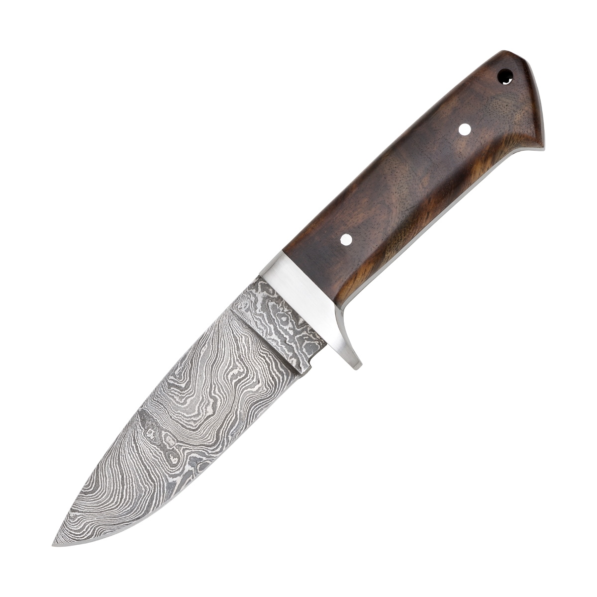 Image de Haller - Couteau de chasse en damas avec manche en racine de bois