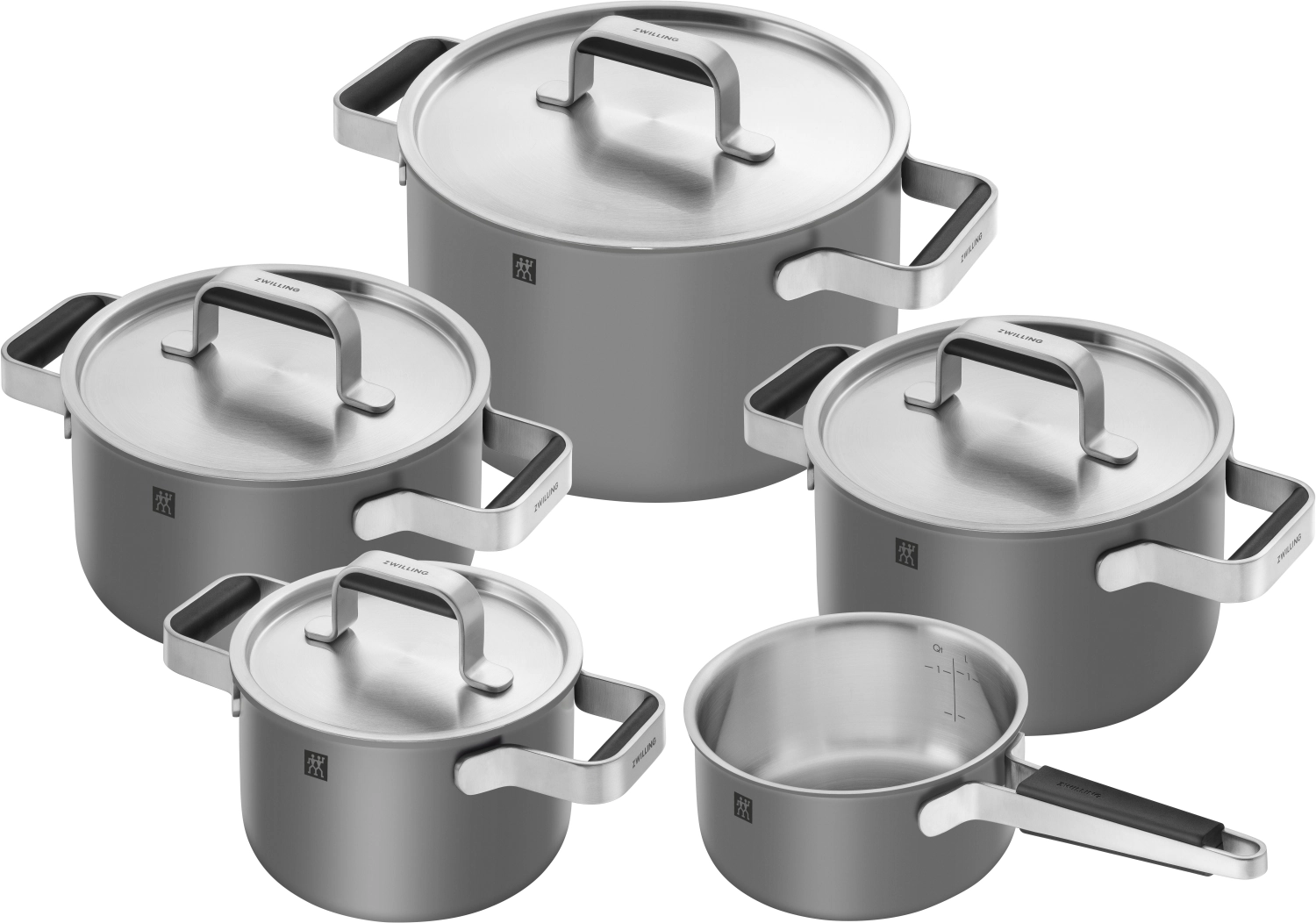 Bild von Zwilling - 5-tlg. Pure Kochgeschirrset Grau