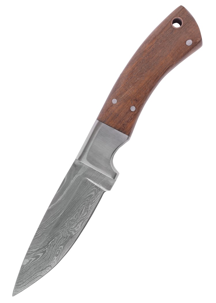 Image de Battle Merchant - Couteau de chasse en damas avec manche en palissandre