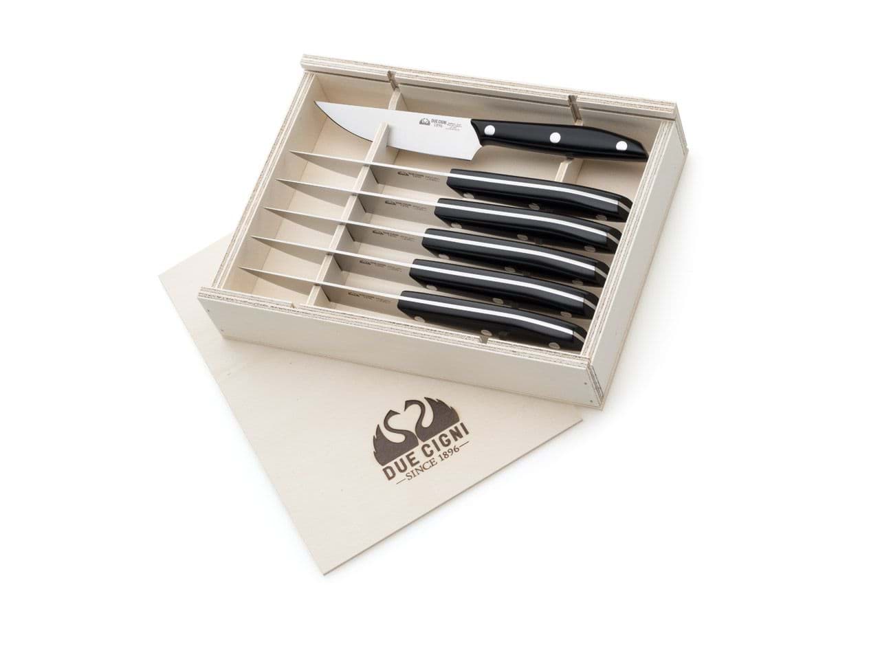 Bild von Due Cigni - 1896 Steakmesser Set POM Schwarz