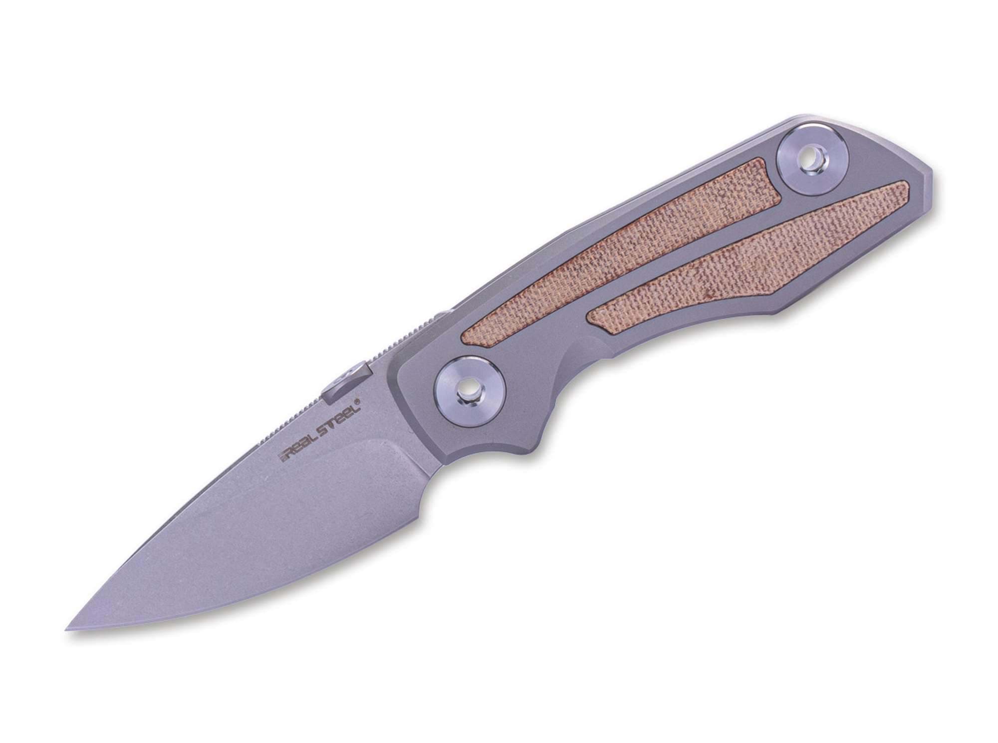 Image de Real Steel - Delta Frame Lock TC4 Micarta Naturel
