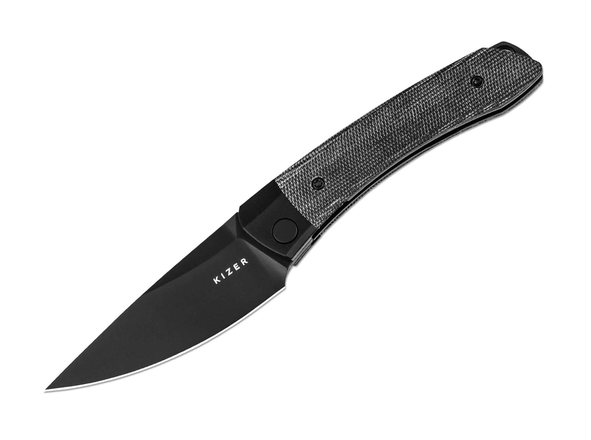 Image de Kizer - Mini Momo 154CM Aluminum & Micarta All Black