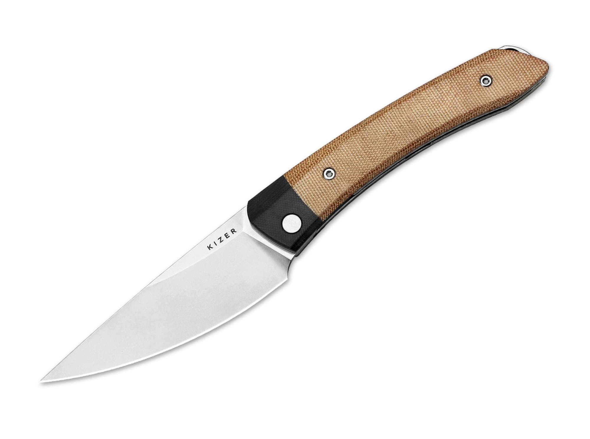 Picture of Kizer - Momo Nitro-V Black G10 Micarta Natural