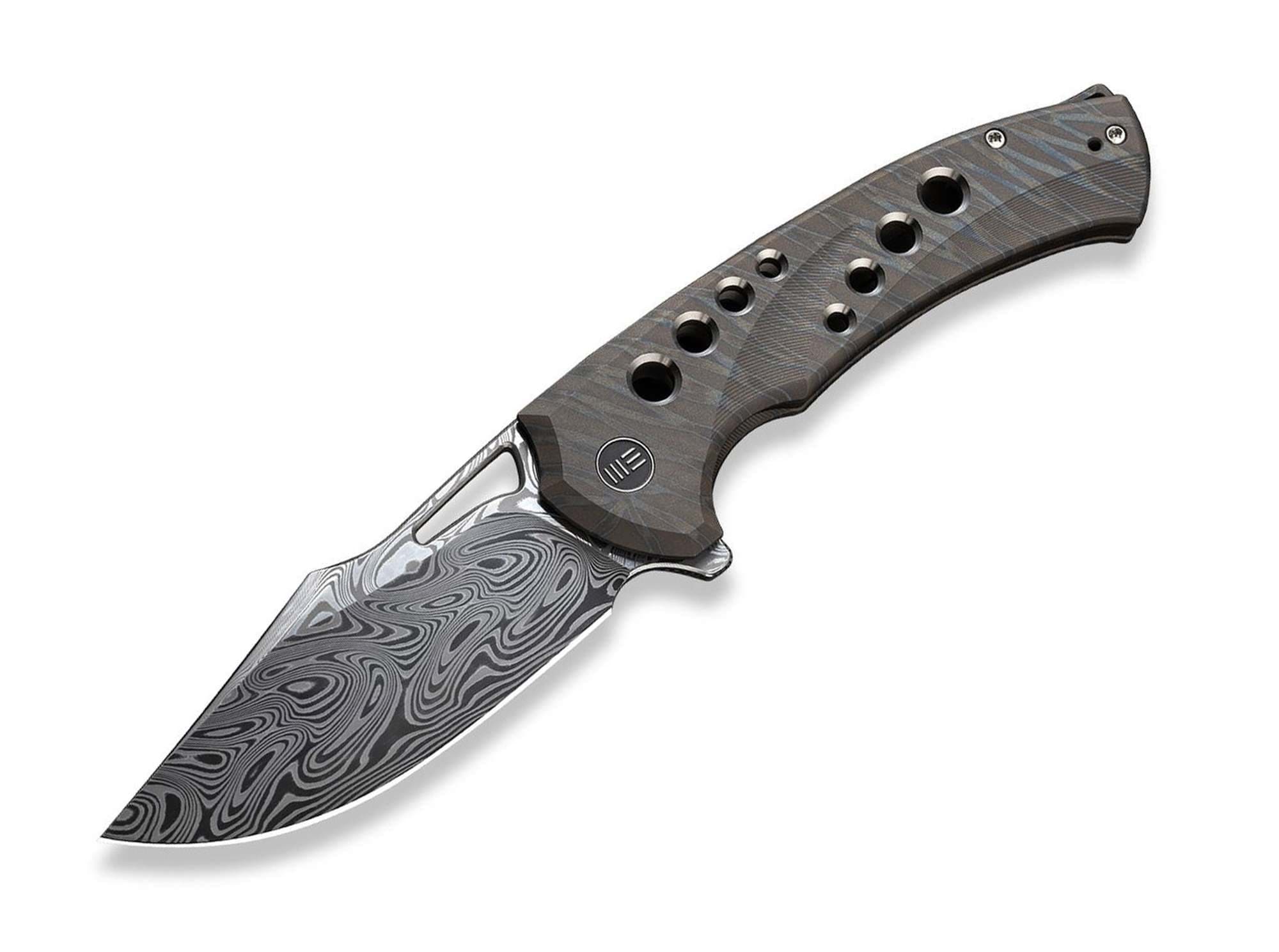 Bild von WE Knife - Swiftfin Damascus Titanium Tiger Stripe