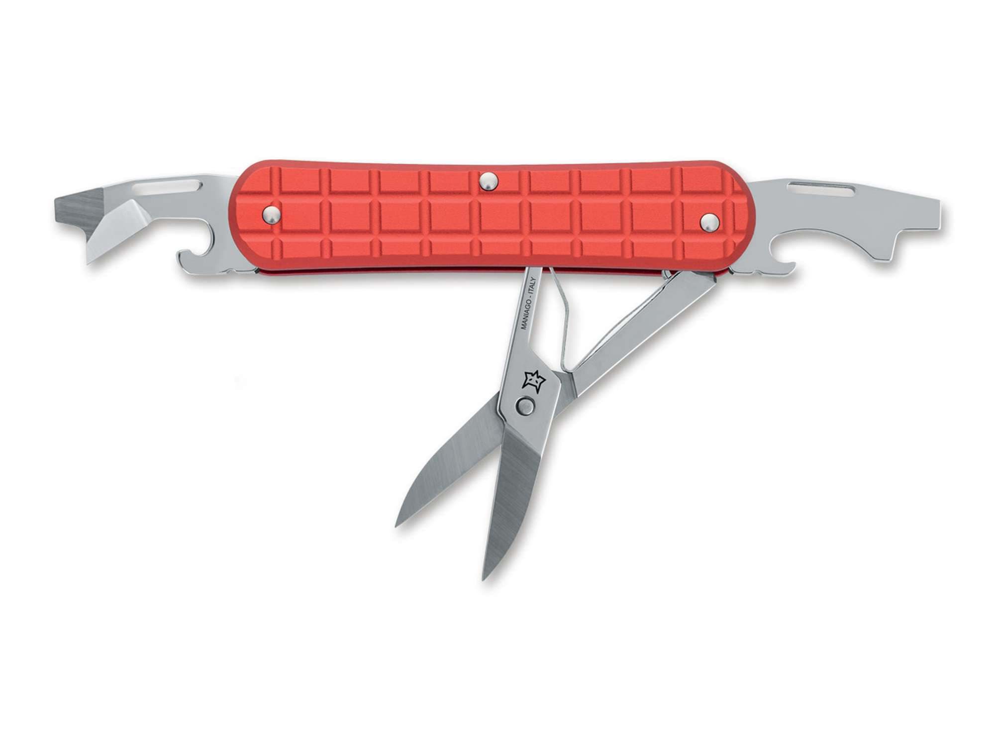 Bild von Fox Knives - Vulpis 130-F3 Grenade Pattern Aluminum Red