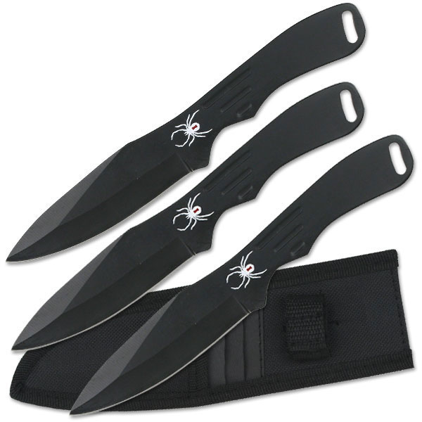 Picture of Perfect Point - Spider Throwing Knives 3-Piece Set Black